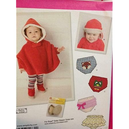 Simplicity 1734 A Patron Grand Poncho Bebe Et Accessoires Amazon Fr Cuisine Et Maison