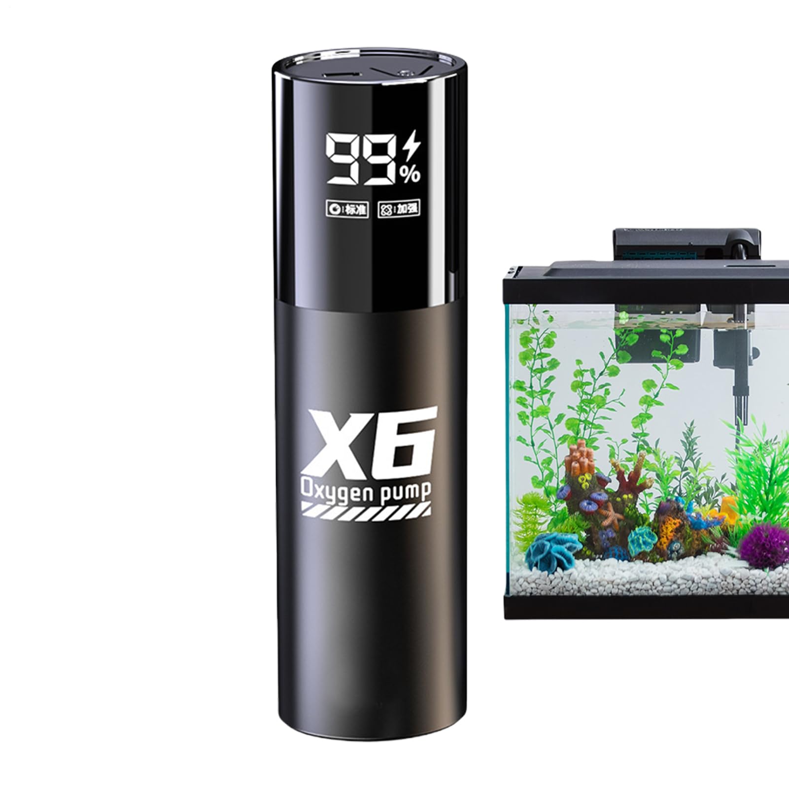 Aerator for Fish,Rechargeable Portable Quiet Pond Air Aerator | Waterproof Oxygen Bubbler Quiet Rechargeable Fishtank Accessories with Airstones for Home Power Outages Picnic