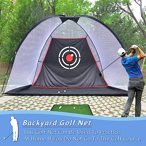 Golf Net, Golf Hitting Net, Golf Practice Net For Backyard, Golf Driving Net For Backyard, Golf Net For Indoor Use, Golf Net For Garage, Golf Practice Net Indoor, 10X7X6Ft Golf Net With Target And Bag #TOP3
