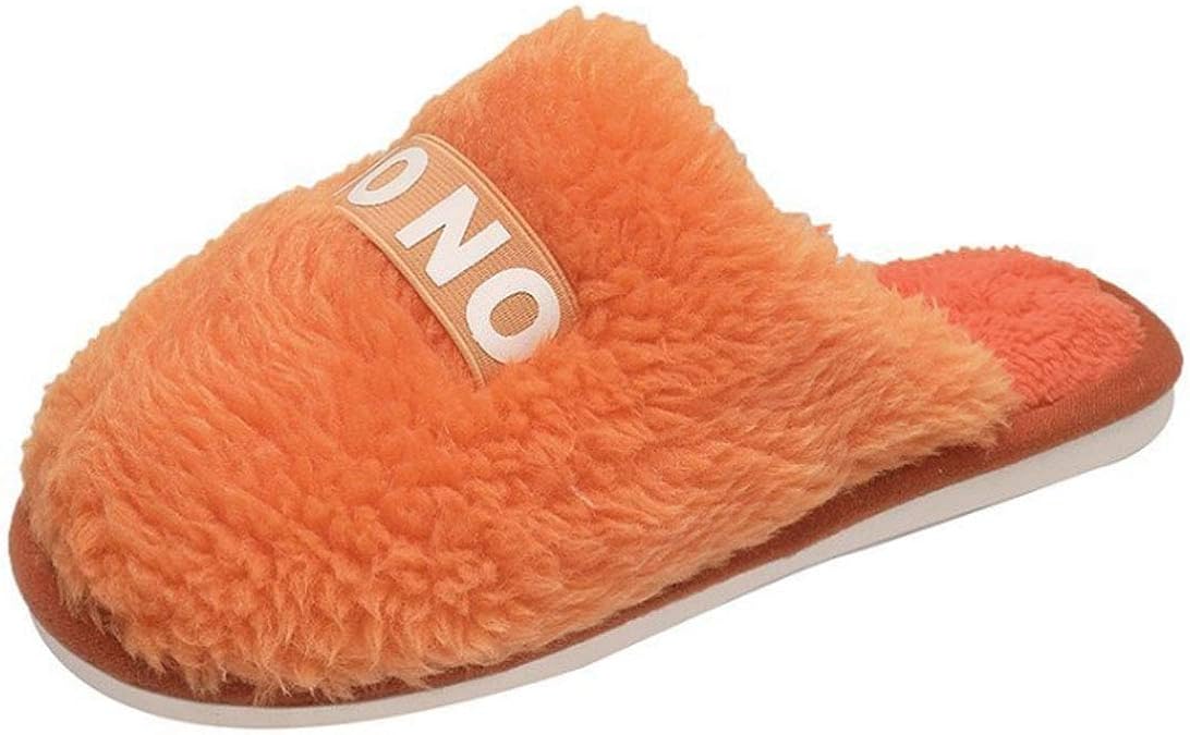 Slippers Women Cotton Slippers Solid Color Plush Warm Comfortable Slippers Home Non