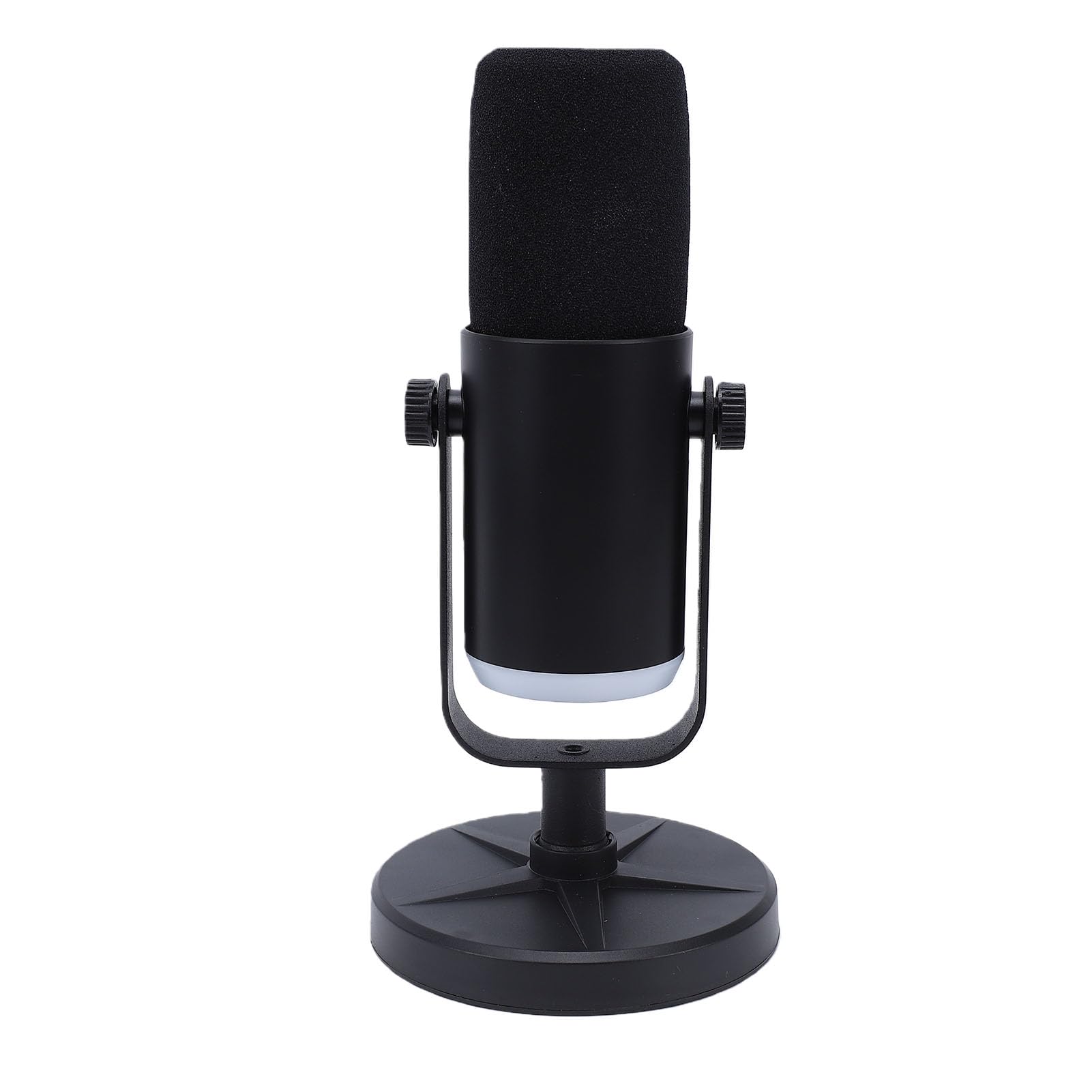 RiToEasysports Gaming-USB-Mikrofon, Dynamisches RGB-Kondensatormikrofon mit Galgenarm und Lautstärkeregler, PC-Gaming-Mikrofon aus Kunststoff und Metall für Streaming-Podcast-Aufnahmen (Black)