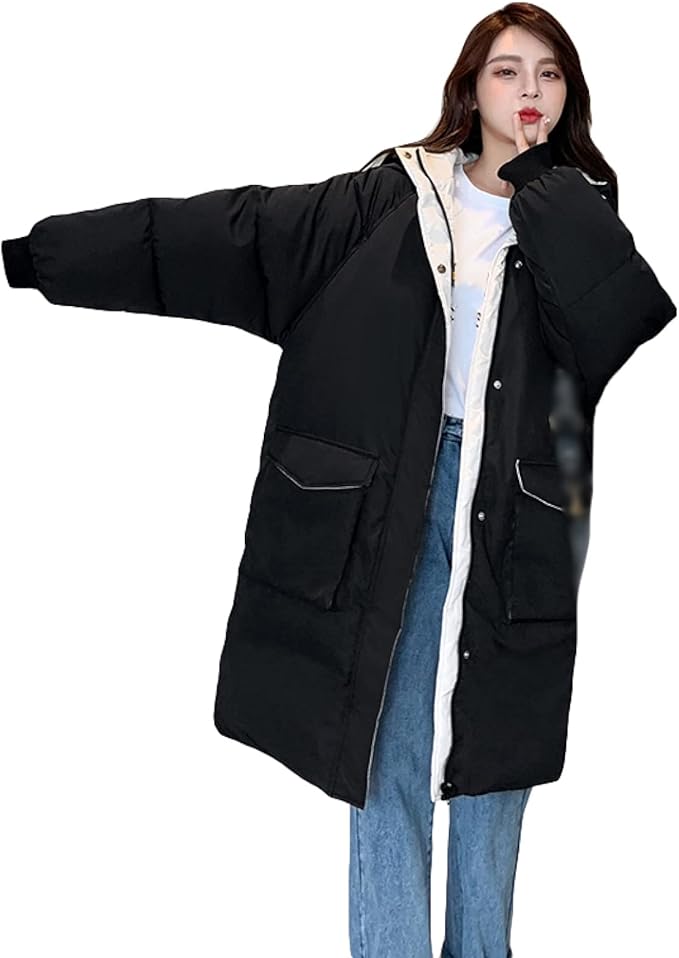 Amazon ダウンコート レディース ロング ダウン コート ダウンジャケット アウター ウエストシェイプ Aライン フード付き ショート丈 バイカラー ハイネック 上着 高級 ロングコート ファスナー ミセス 大人 代 30代 40代 コート ジャケット 通販