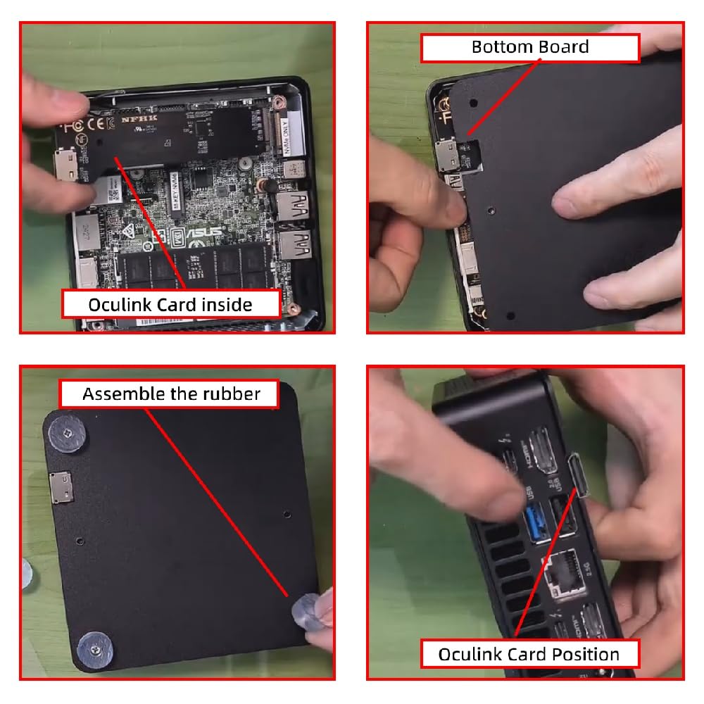 Oculink SFF-8612 SFF-8611 to PCI-E 5.0 4.0 M.2 M-Key NVME & 2280 SSD Host Adapter with Heat Sink for NUC15 Pro Mini PC Computer Slim Type NUC15CRK
