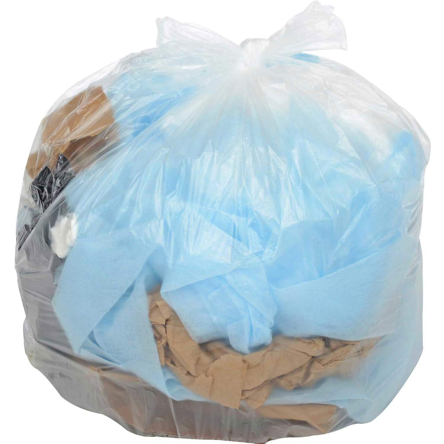 40-45 Gallon Medium Duty Natural Trash Bags by Napco Bag And Film – 250 Count (Pack of 1), 45.0 gallons, HDPE, Natural, Model NR404814N