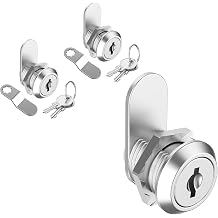 2 Pack Cabinet Locks with Keys, 5/8" Cam Lock Keyed Alike, Mailbox Lock Replacement Secure File Drawer Tool Box RV Door, Zinc Alloy