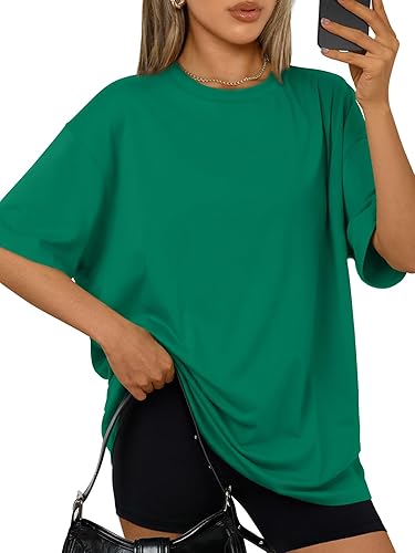 Trendy Queen Womens Oversized Summer T Shirts Plus Size Spring Cute Casual Tops Short Sleeves Fashion Workout Clothes