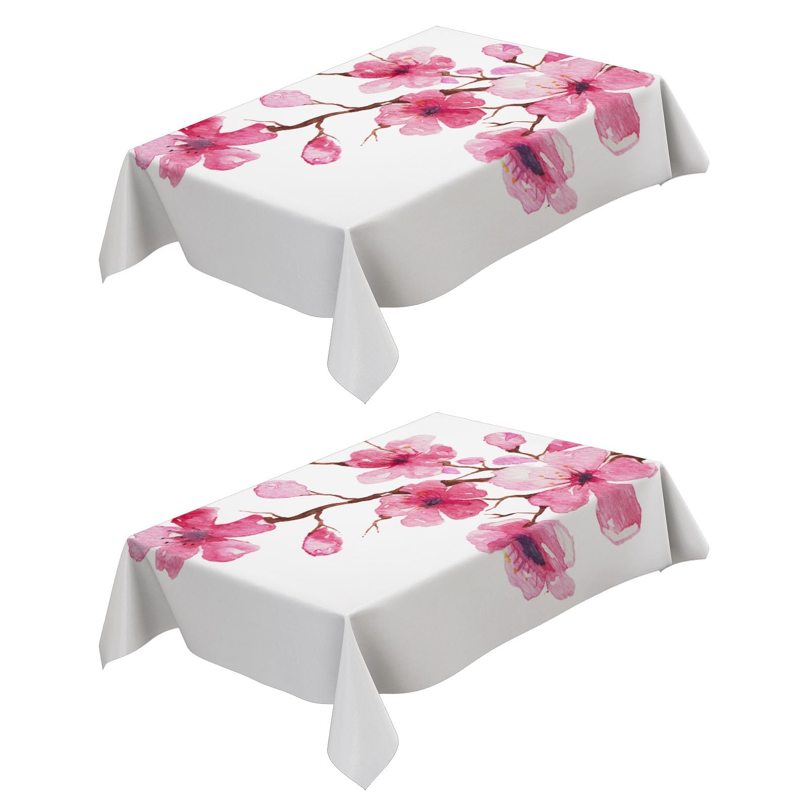 Nappe essuyable anti tache et épaisse motif floral rose pour repas de famille sans stress