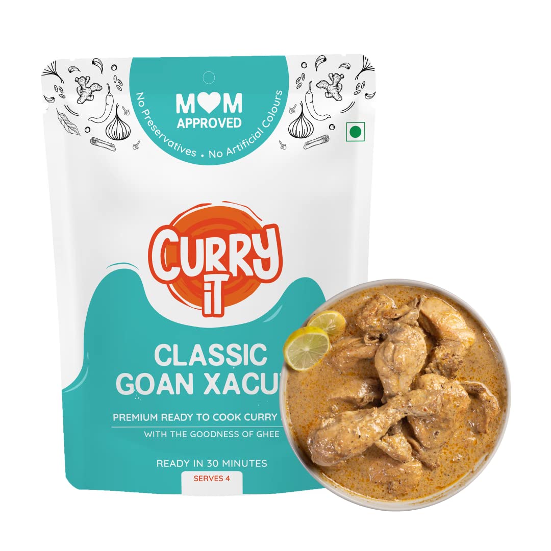CURRYiT Instant Goan Chicken Xacuti Curry Paste Just Add Chicken, Mutton, Fish Ready in 15