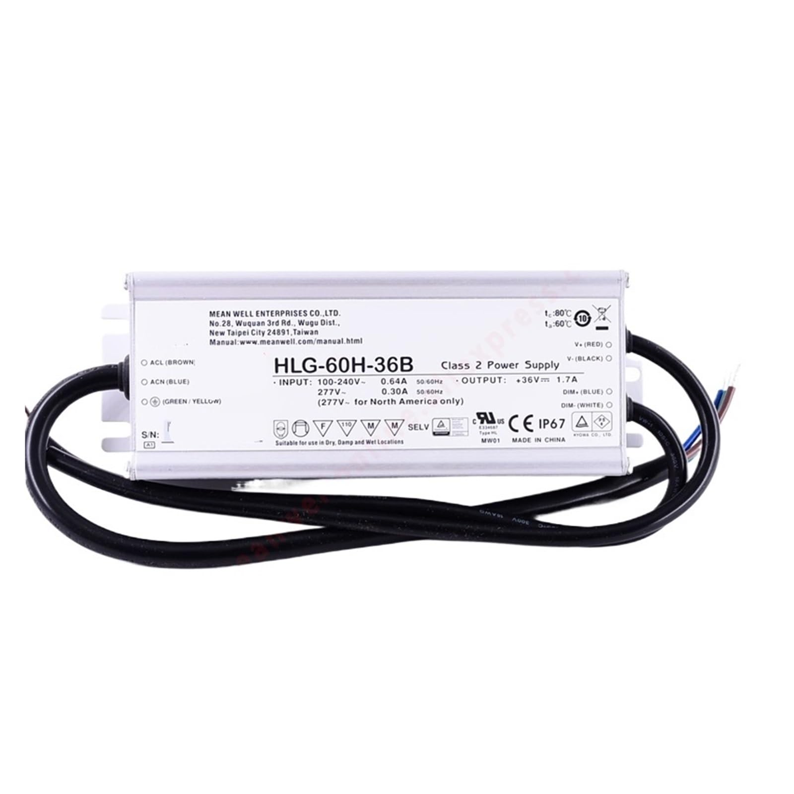 Pilote de LED HLG-60H-36B resoud les baisses de tension de votre eclairage