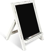 Vista 10 de 4 THOUGHT Letreros pequeños de pizarra de mesa, 9.5 x 14 pulgadas, mini pizarra magnética con soporte para alimentos, marco de madera, caballete