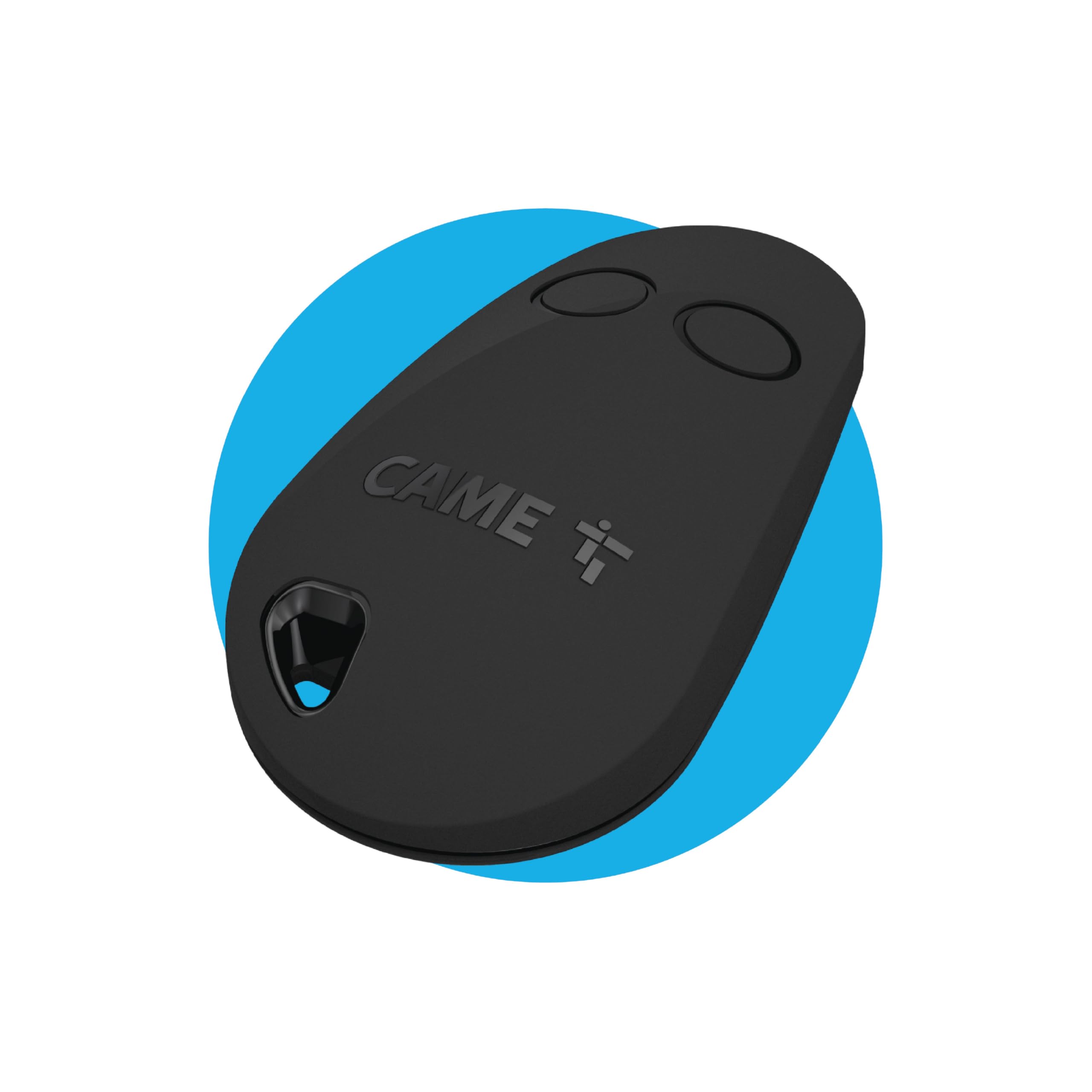 CAME TOP42FGN Fernbedienung, 2-Kanal, schwarz, mit Festcode, für mehrere Geräte, mit Selbstlernfunktion für eine einfache Konfiguration, Frequenz 433,92 MHz, nur mit CAME-Modellen kompatibel