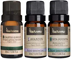 Kit Respiração 3 Óleos Essenciais Via Aroma 10ml