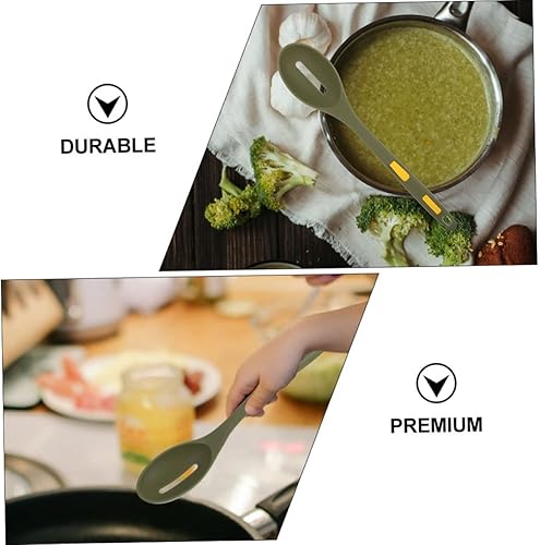 Miniatura 2 de Cucharas de silicona para untar, 2 unidades, colador antiadherente, herramientas para hornear, cuchara de mezcla antiadherente, cucharas ranuradas