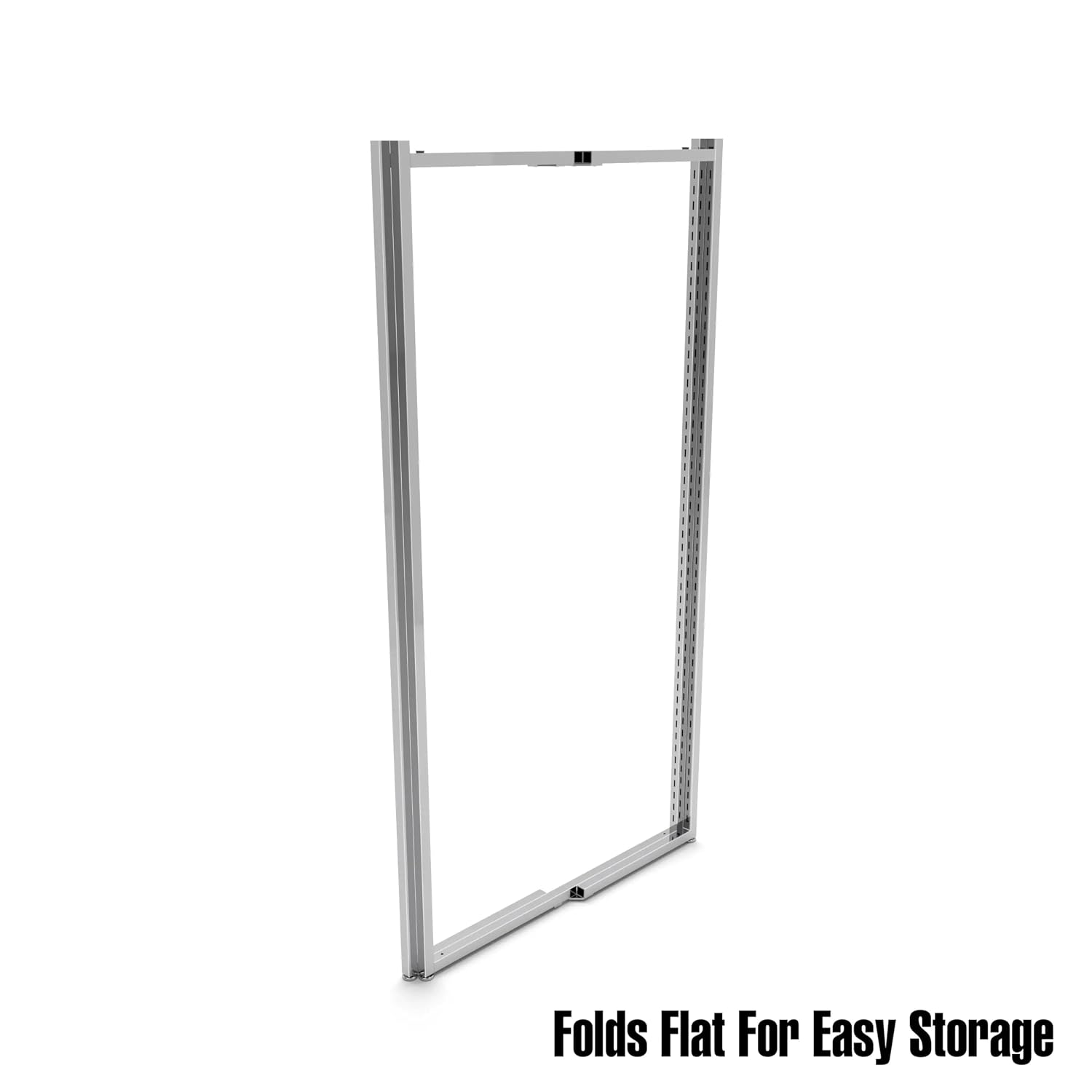 Econoco Folding Glass Towers with Chrome Finish, 52" Height