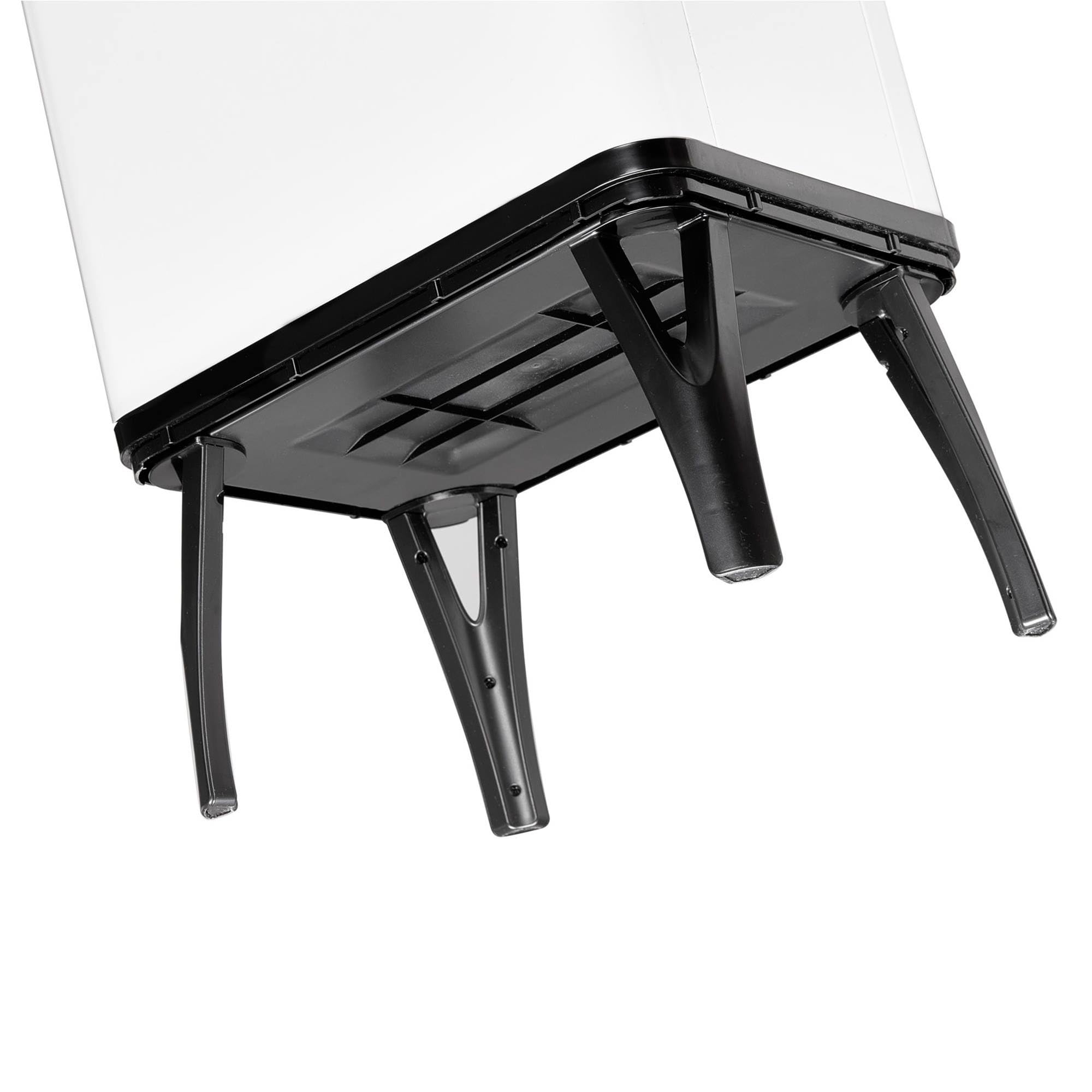 Well Home Poubelle intelligente pour recyclage avec ouverture automatique et contact manuel 15 l + 15 l 35,5 x 26 x 60 cm Blanc