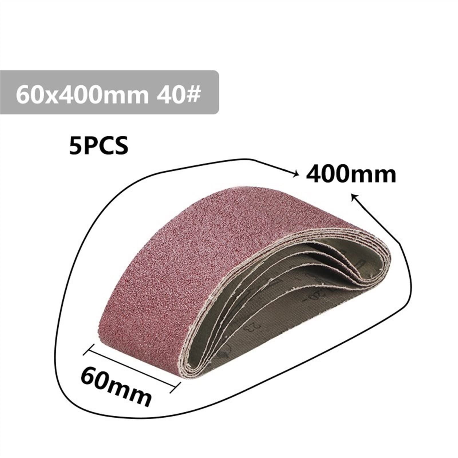 Rotolo di carta vetrata, carta vetrata fine, Nastri abrasivi 5 pezzi 60x400mm Grana 40/60/80/120 Accessorio for levigatrice smerigliatrice lucidatrice Accessorio for utensili elettrici for smerigliatu