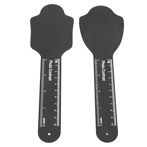 Miniatura 6 de Tablero de fondo dental para contrabando, 2 unidades, diseño de contraste fotográfico de ortodoncia con mango largo, con escala