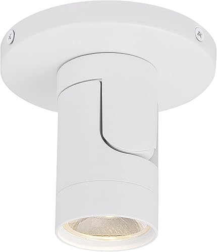 Miniatura 5 de Nuvo 621106 - Foco de techo y pared de barril ajustable LED de 12 W, 2.75 x 4.75 x 4.25 pulgadas, blanco