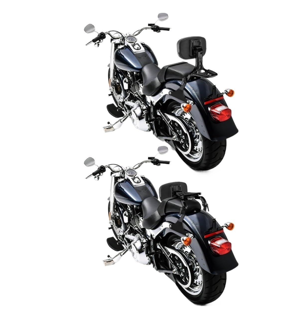 Respaldo baul Moto Respaldo Ajustable para Softail (2007-2017), para Fat Boy, Night Train, para Cross Bones, para Custom Standard Springer