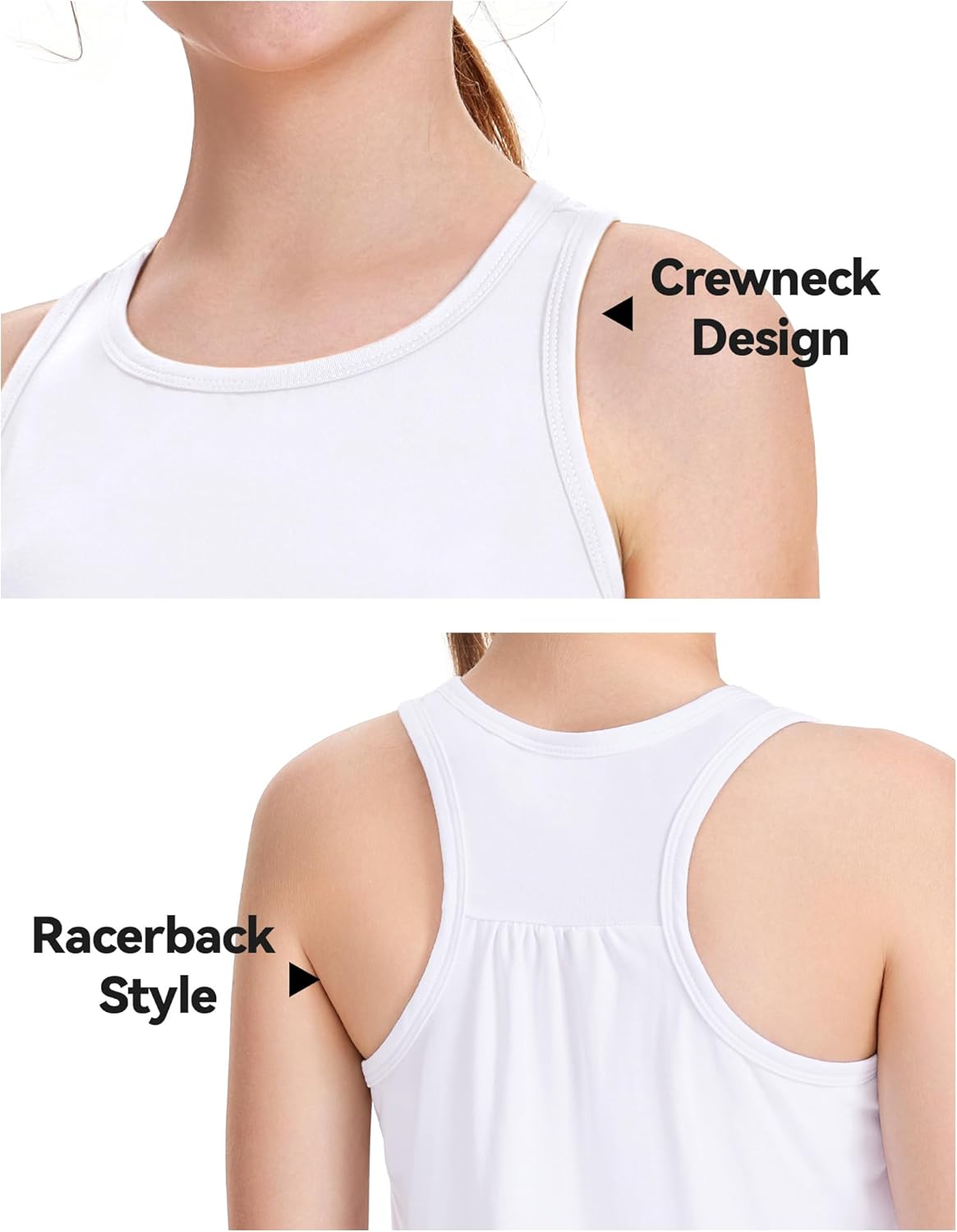 HASMES Girls Tank Tops Racerback Kids Athletic Sleeveless Shirts for Workout Gymnastics Running - Image 5