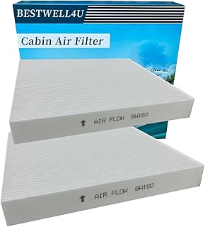 2 Pack White BW160 Cabin Air Filter for Tucson (2016-2021),Kona (2018-2022),Veloster(2019-2021),VELOSTER N (2019-2021),VENUE(2020-2022),Sportage (2017-2022),SELTOS(2021-2022),Soul(2020-2022),Replacement for 97133-D1000, 97133-D3000,CF12160