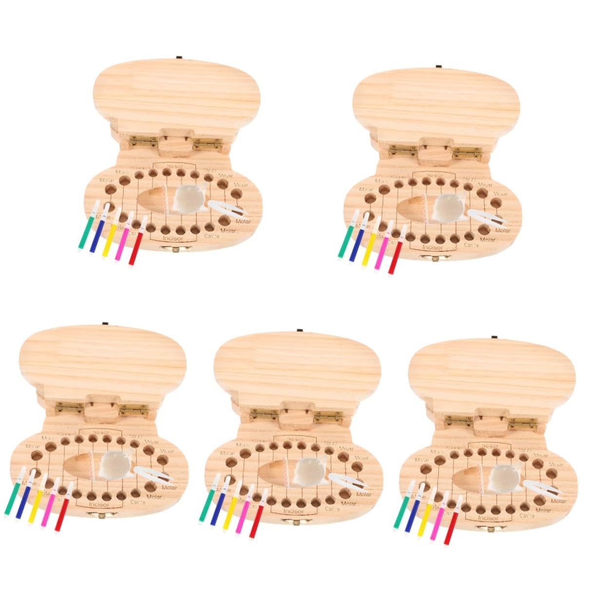 Zerodeko 5er-packung Zahnfee-halter Für Sachen Nachfüllung Bausatz Zahnpasta Zahnbürste Tasche Spender Wischen Ändern Wechseln Sie Pad Zahnen Tür Zahn Halter Holz