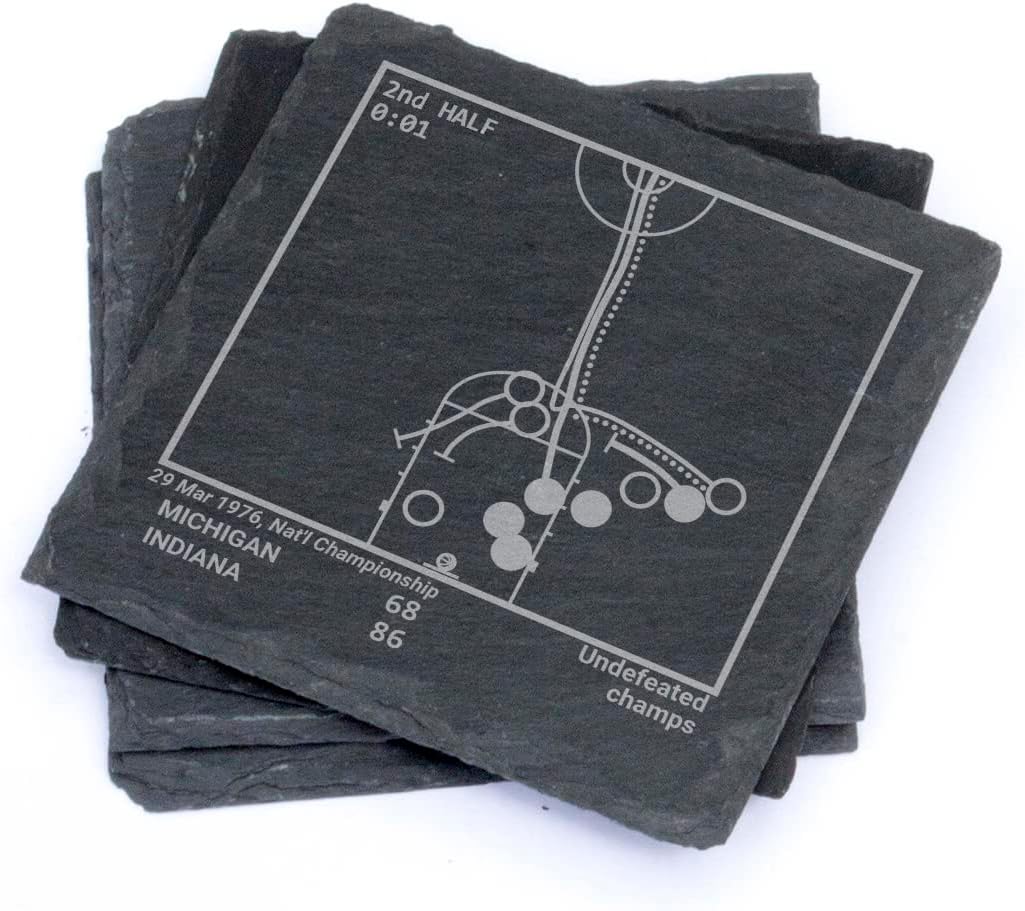 Greatest Duke Basketball Plays: Slate Coasters (Set of 4) | Unique Duke Gift for Men and Sports Fans | Iconic Basketball Moments