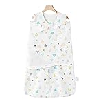 Ftikvo Swaddle-Blanket Baby Girl & Boy Swaddles Newborn Infant Transition 100% Cotton Wrap Blankets, 3-Way Adjustable Wearable Blanket, TOG 1.0 (Multicolored Triangle, 3-6 Month)