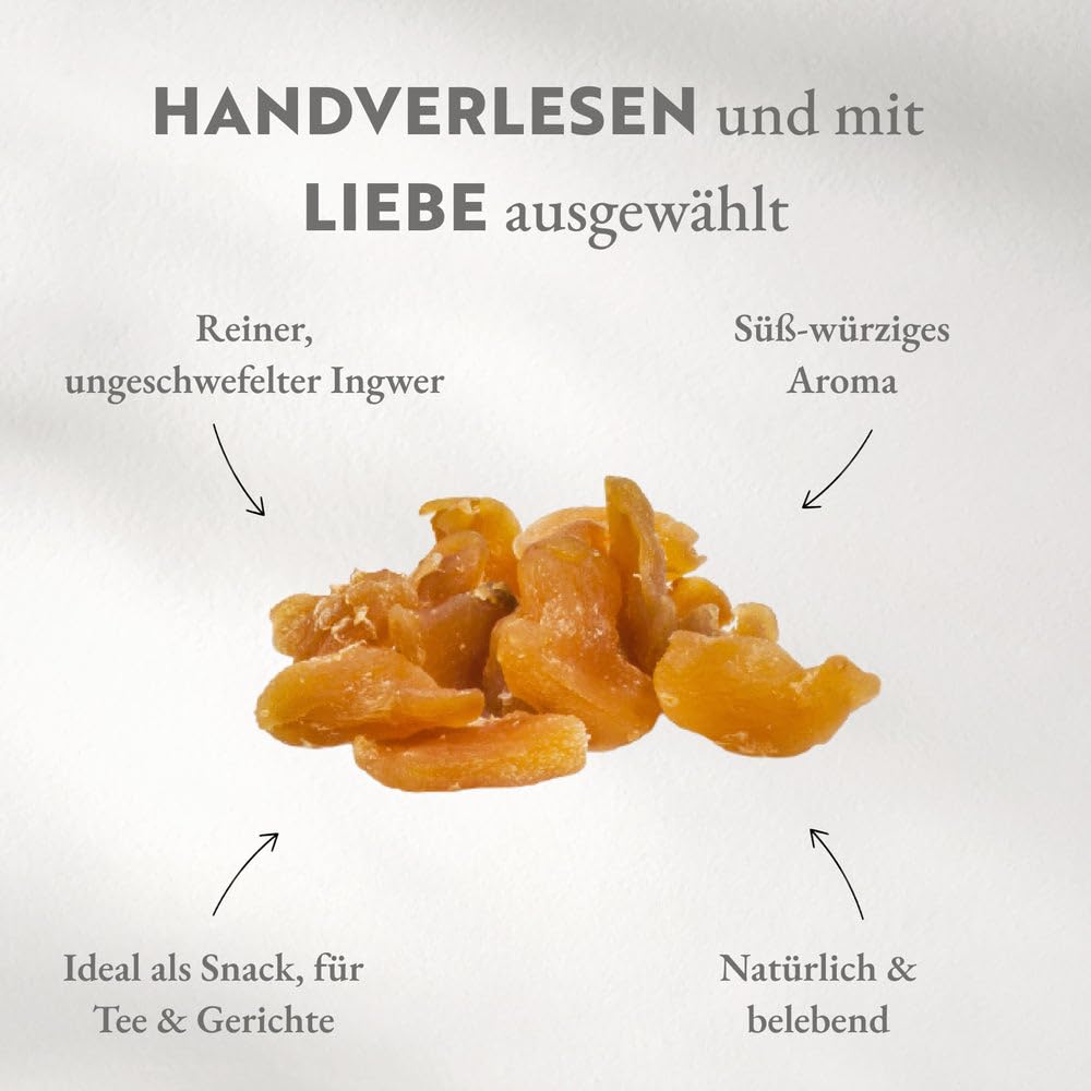 Boomers Gourmet - getrockneter Ingwer, ungeschwefelt - 1 kg - 1000 g