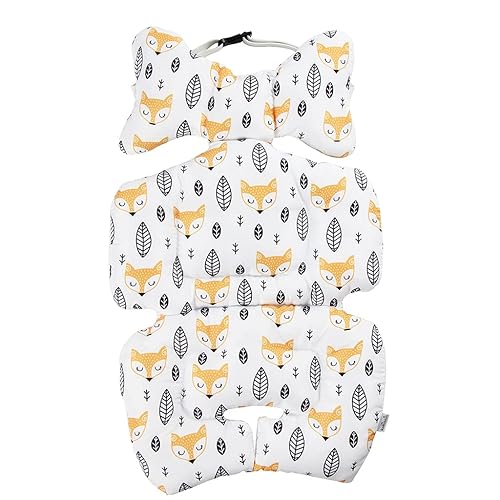 Miniatura 10 de KAKIBLIN - Cojín para asiento de automóvil infantil, almohada de apoyo para la cabeza y el cuerpo, cojín para cochecito, inserto de asiento de