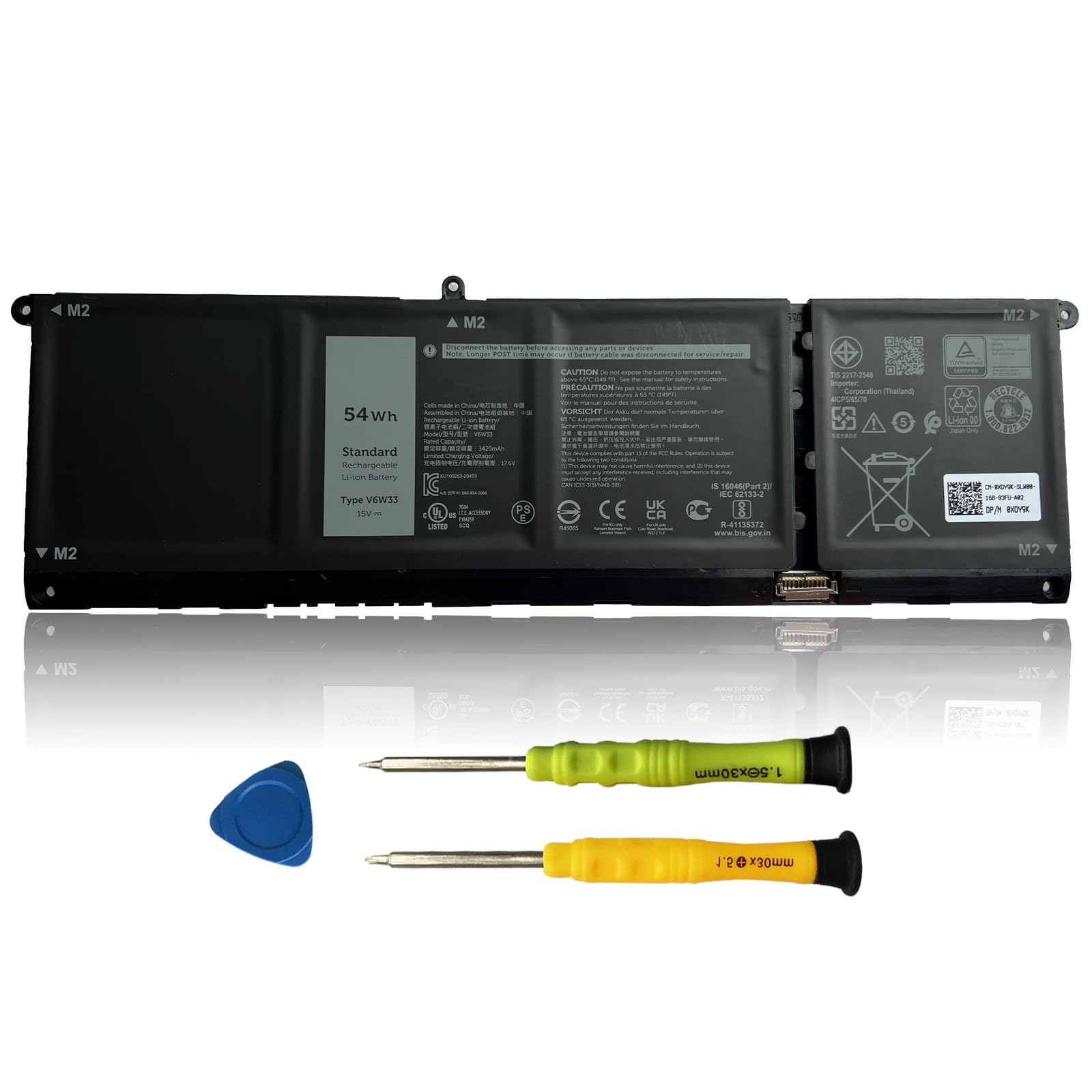 AOMKA V6W33 Laptop Battery Replacement for Dell Inspiron 3510 3511 3515 5310 5410 5418 5510 5515 5518 Latitude 3320 3520 3420 Vostro 3510 3515 3511