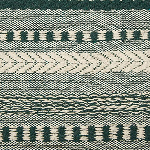 DII Farmhouse Braided Stripe Table Runner Collection, 15x72 (15x77, Fringe Included), Dark Green, 15x72" (15x77", Fringe Included) - Image 3