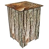 Werkhaus SH8053 Photohocker Motiv Baumrinde B Hocker, bunt, 29.5 x 29.5 x 5 cm