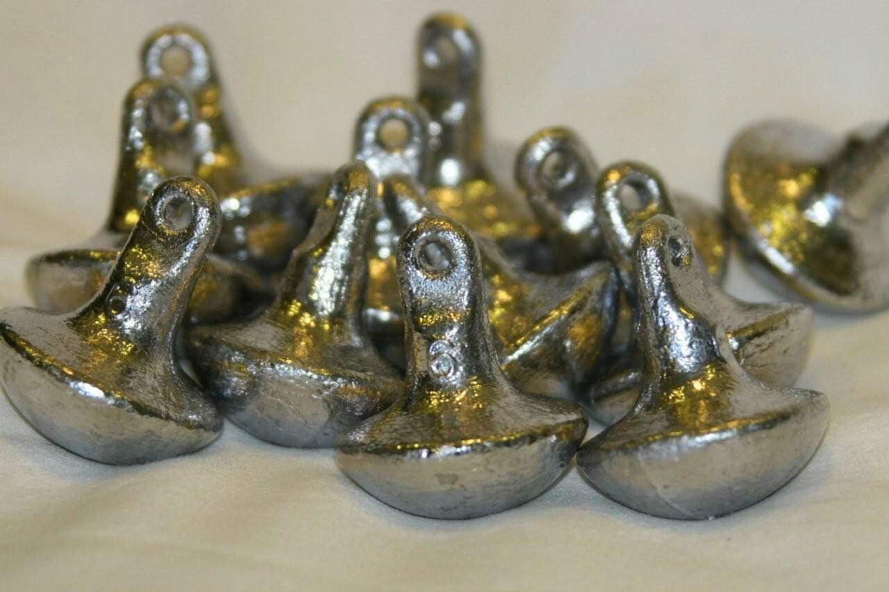 24 Duck Decoy Weights Goose Mushroom Style Anchors 6 oz