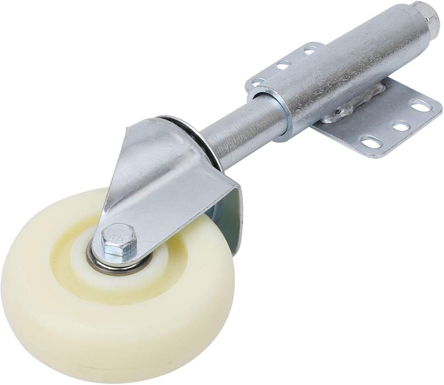 4" Nylon Gate Wheel, Heavy Duty Spring Loaded Swivel Caster,100mm/ 4in Caster Dia, 440lbs Load Capacity