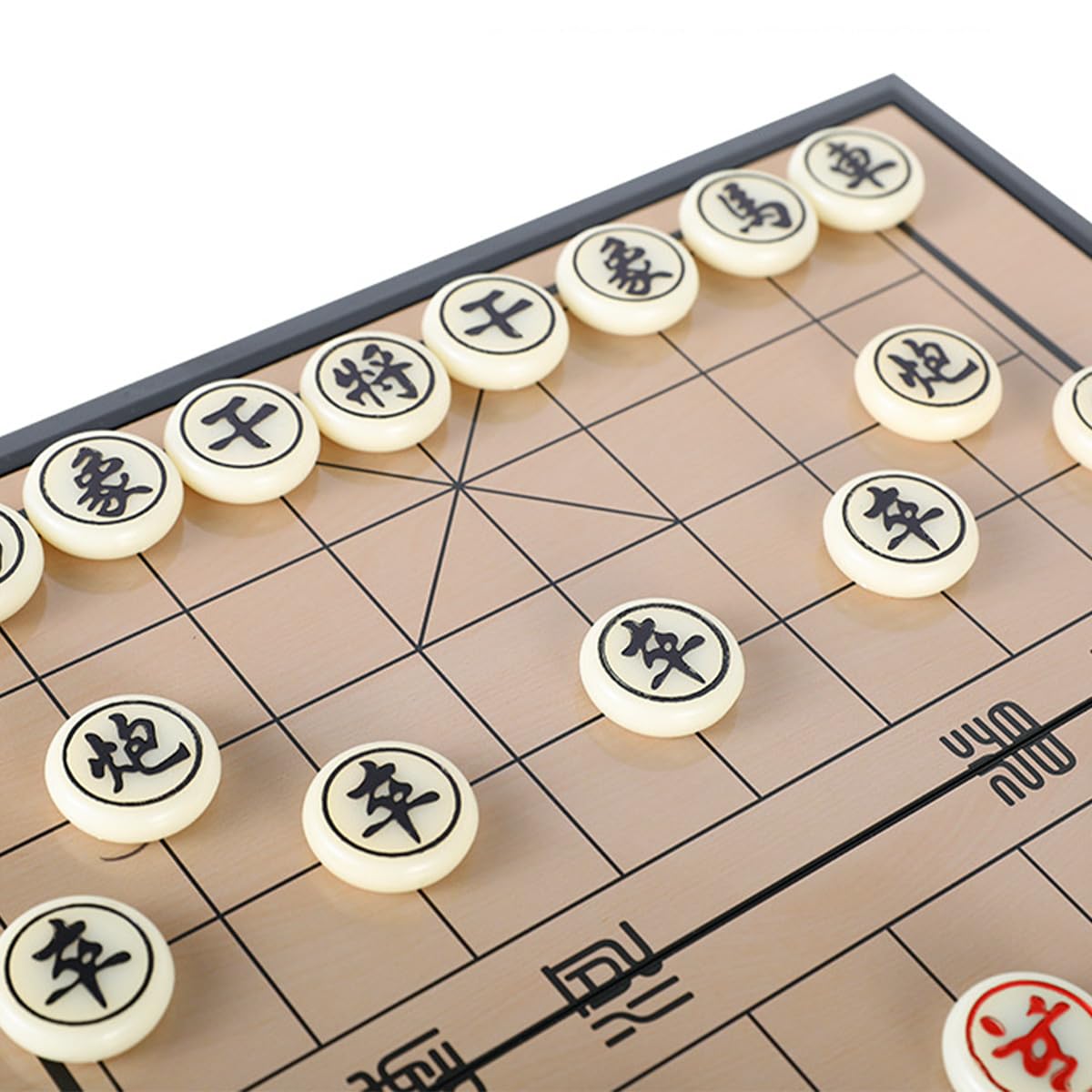 Chinesisches Schach (Xiangqi) Magnetisches Reiseset (25 cm) Chinesisches Damespiel, kompaktes, zusammenklappbares Brettspielset
