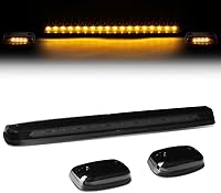 DNA Motoring CBL-CSIL07-SM-Y LED Cab Roof Lights Kit for 07-13 Chevy Silverado GMC Sierra - Center + Side Lamps, Plug & Play
