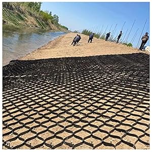 LLAA Eenvoudig te installeren en te snijden Geocell Geo Grid, 2 Inch Dikke Honingraat Grond Grid Stabilisator, Permeable Paver System, voor Patio’s Schuren Hellingen (Maat: 4x6m/13.1×19.7ft)