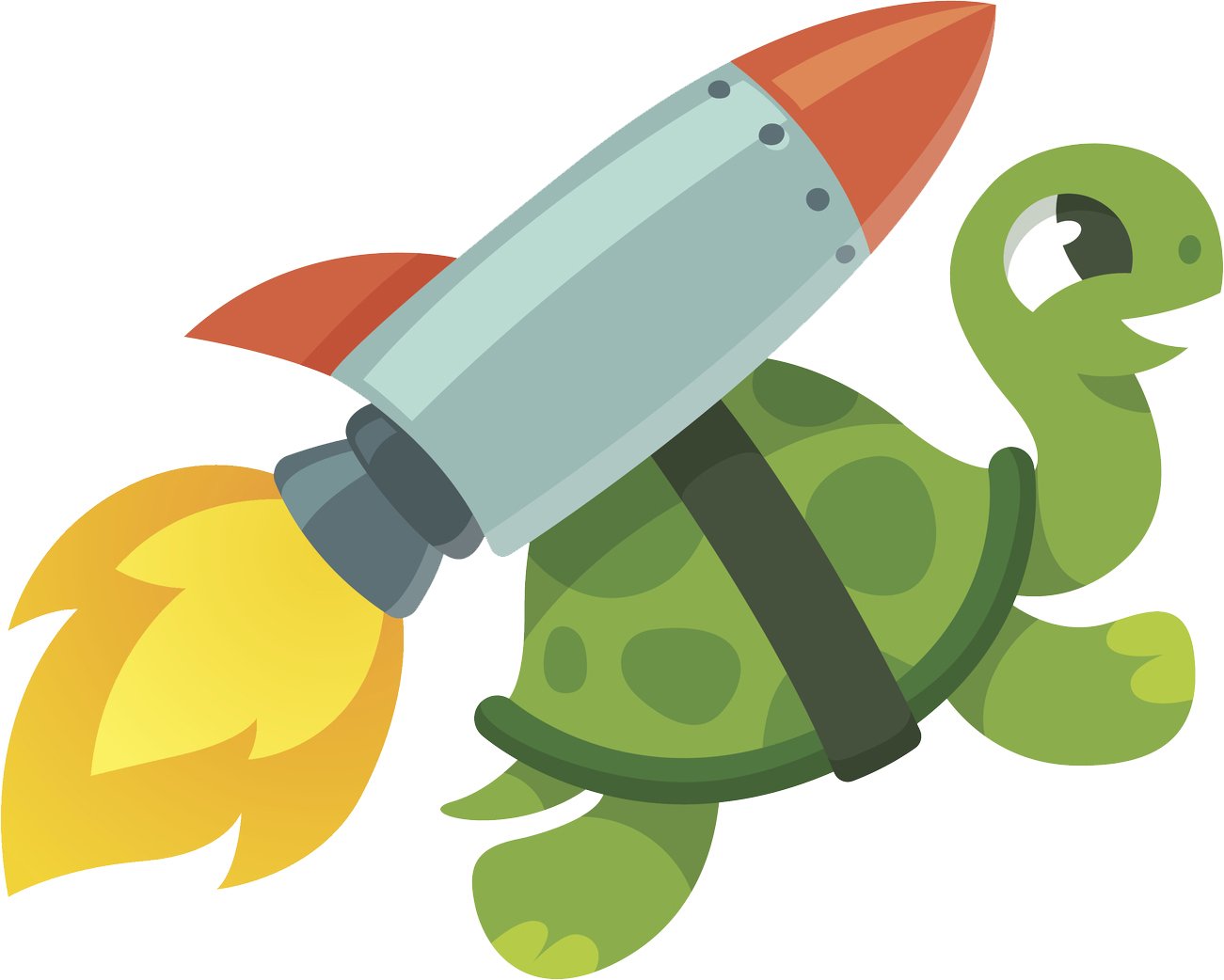 Amazon.com: Divine Designs Cool Speedster Turtle Hare with Rocket Cartoon  Vinyl Decal Sticker (4" Wide) : Automotive