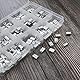 ECSiNG 200 Stück Aluminiumhülsen Clips mit Doppellöchern für 1,2 1,5 2,0 3,0 mm Kabel-Drahtseil, Haustier-Leine, Doppelhülsen, Crimp-Schleife, Kabel-Clips