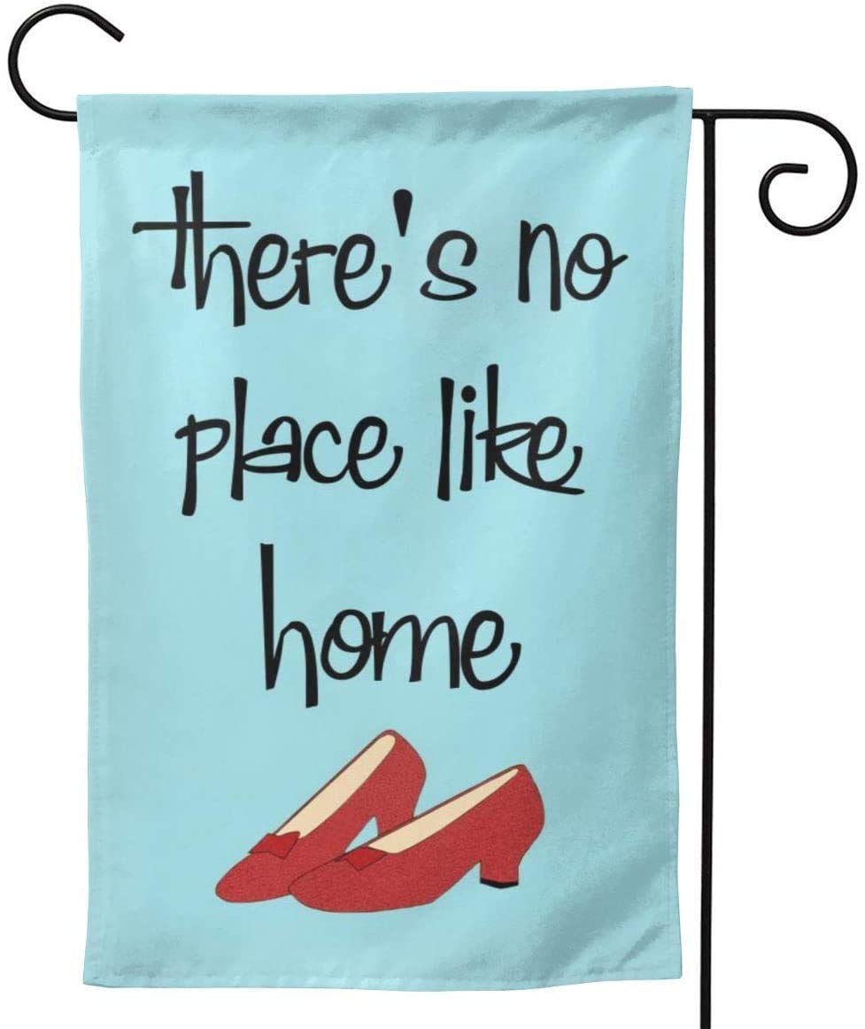 HOOSUNFlagrbfa There is No Place Like Home Red High Heels Garden Flag Yard Decorations Flag for Outdoor Use 100% Waterproof Polyester Flag 12 x 18 Inch