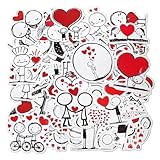 DUINIU 100 Graffiti-Aufkleber, Einfache Kreative Aufkleber, Kühlschrankdekorationsaufkleber, Tagebuchaufkleber, Niedliche Dekorative Anime-Gemälde.