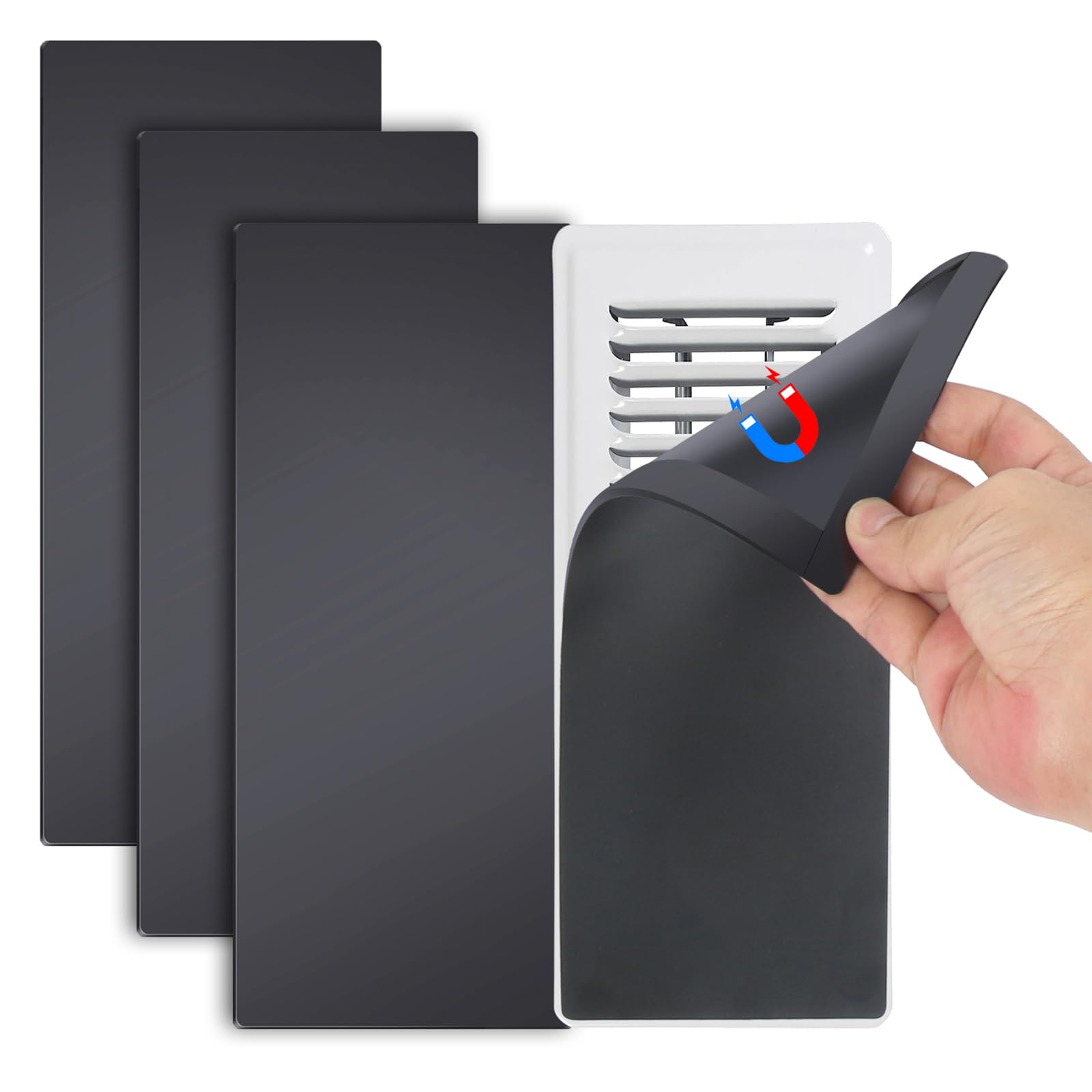 Magnetic Floor Register Vent Covers, 4 x 10 Inch Superior Hold Vent Covers for Home, Air Vent Covers for Sealing Floor, Wall, and Ceiling Registers, RV and HVAC