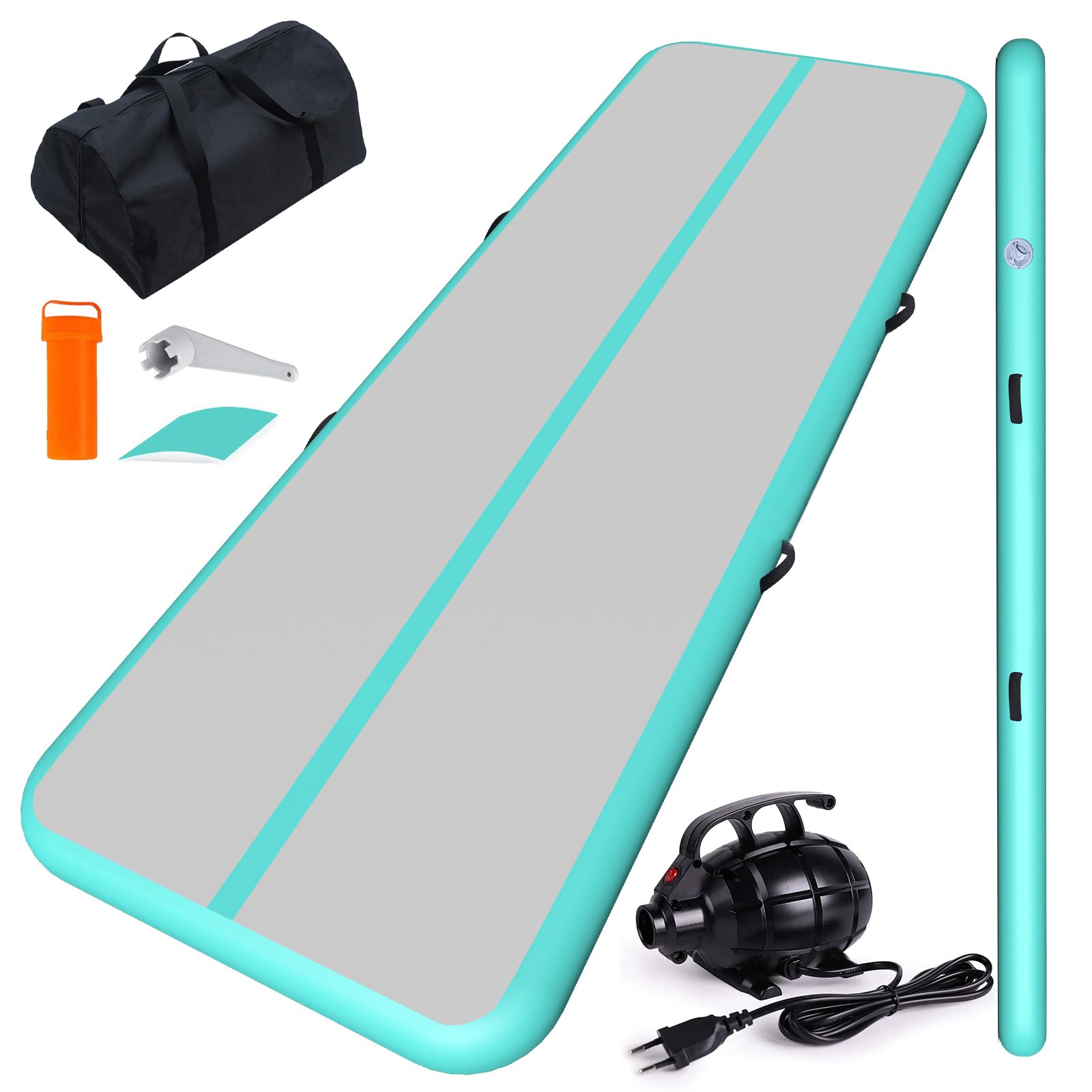 ChampionPlus Inflatable Air Mat Track Tumbling Mat 3/4/5/6 m Gymnastics Mat Gym Mat with Electric Air Pump, Yoga Mat, Camping Training Mat, Fitness Yoga Sports Mat