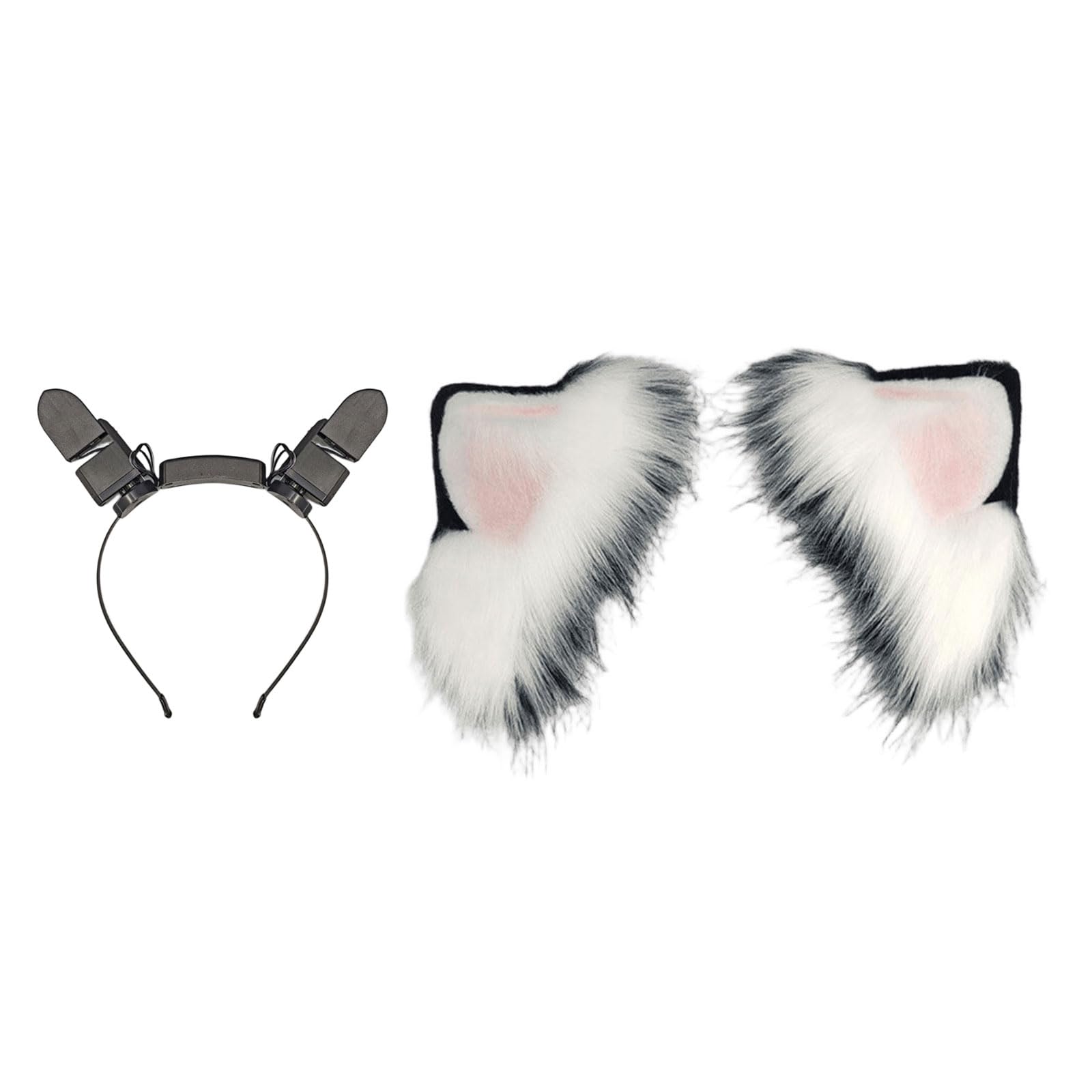 Fascia per capelli interattiva, con orecchie di gatto, regolabile, motorizzata, ricaricabile, per giochi di ruolo, leggera e animata