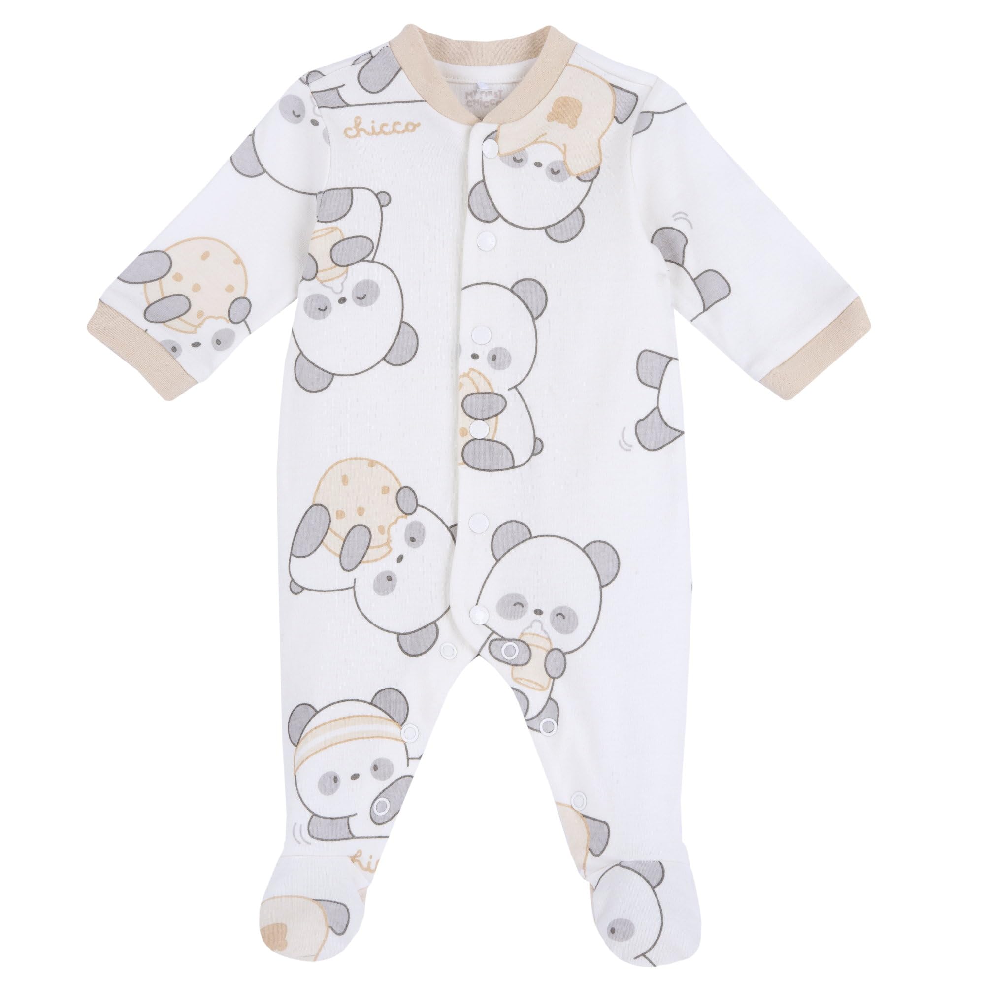 Chicco, Tutina Neonato/Neonata, con Comoda Apertura Frontale con Zip, in Caldo e Morbido Tessuto, Lavabile in Lavatrice, Abbigliamento Neonato/Neonata 0-24 Mesi, Idea Regalo Nascita, Designed in Italy
