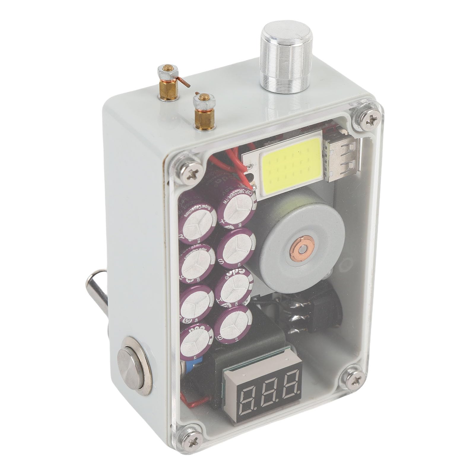 Generatore a manovella con uscita USB Generatore di corrente manuale portatile per alimentatore di emergenza da campeggio all'aperto ABS metallo compatto leggero