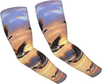 Flying Wild Ducks Ice Silk Protective Arm Cover, Summer Sun Protection Arm Cover For Both Men And Women, Suitable For Outdoor Use To Prevent Uv Damage