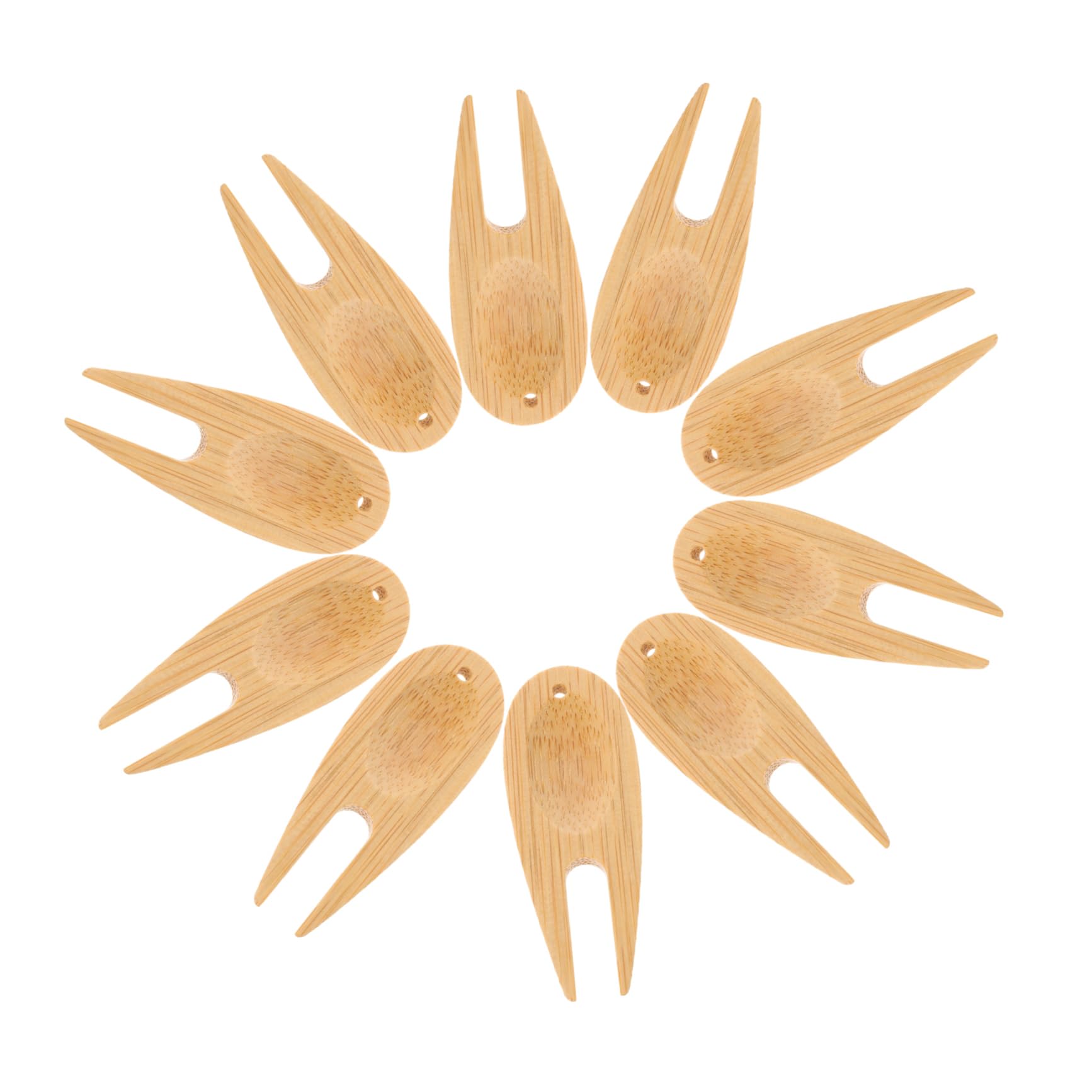 VANZACK 10Pcs Golf Divot Repair Tool Lightweight Lawn Maintenance Forks Portable Grass Fixing Device for Golf Course Accessories