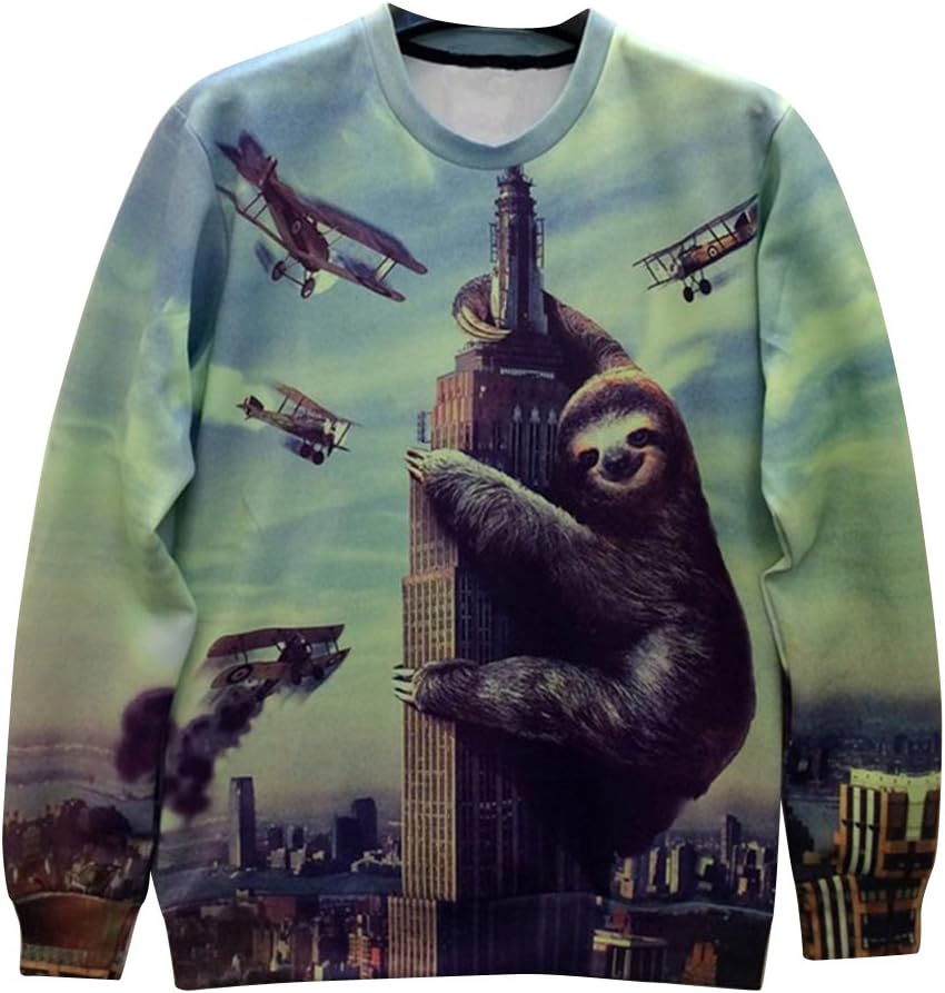 3D Animal Sweatshirt Unicorn Bulldog Wolf Cat Mushroom Cabbage Pepper Sweater D11